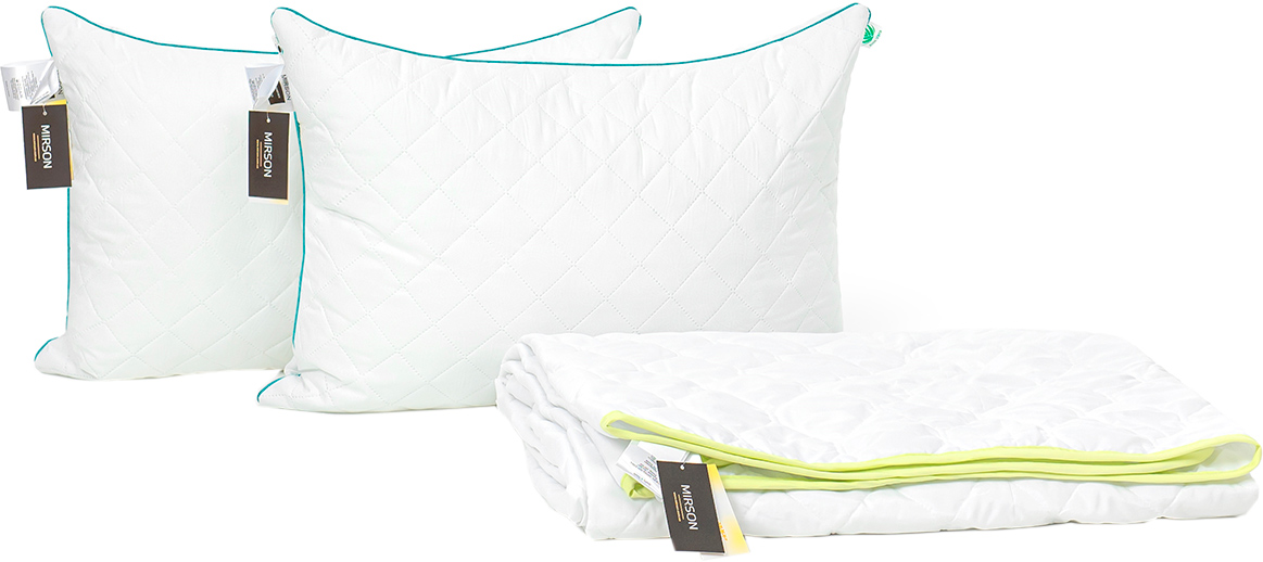 

Набор антиаллергенный MirSon Eco Silk Лето Eco №4000 одеяло 172х205 + 2 подушки 50х70 средние