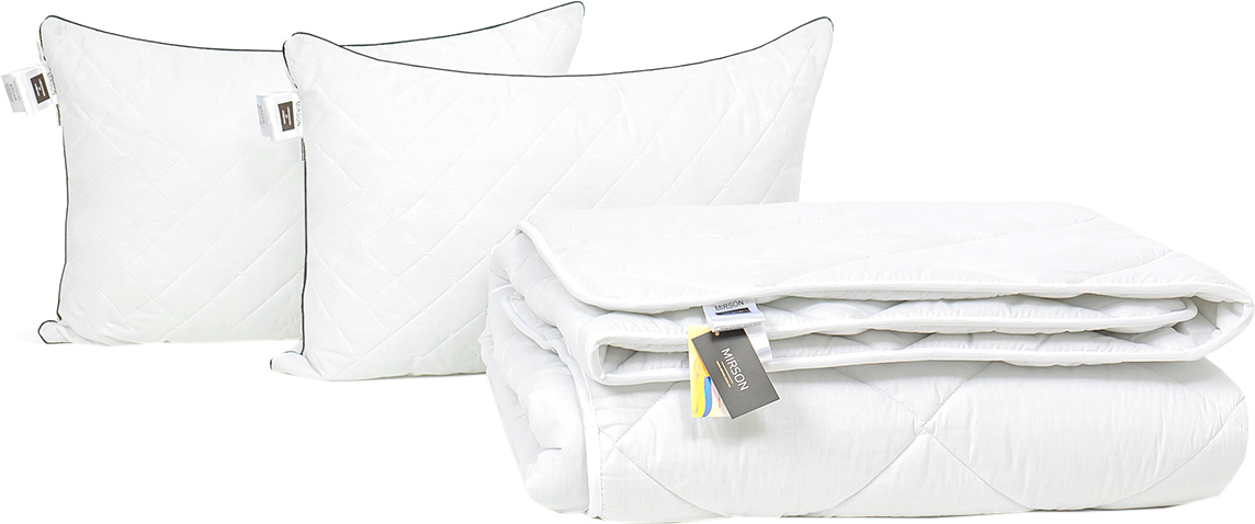 

Набор антиаллергенный MirSon Eco Silk Зима Bianco №4032 одеяло 220х240 + 2 подушки 50х70 мягкие