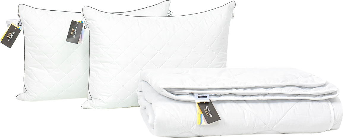 

Набор антиаллергенный MirSon Eco Silk Зима Bianco №4034 одеяло 220х240 + 2 подушки 50х70 упругие