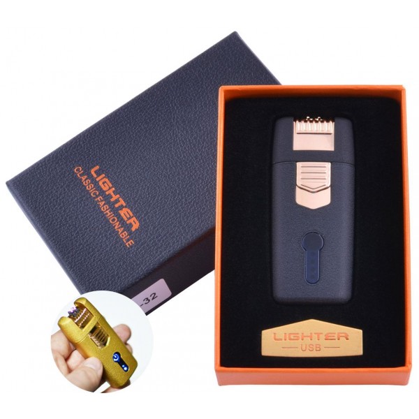 

Зажигалка в подарочной коробке Lighter (Двойная молния) №HL-32 Black