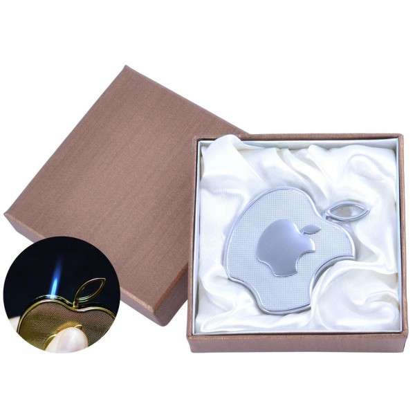 

Зажигалка подарочная Apple (Острое пламя) №4497 Silver