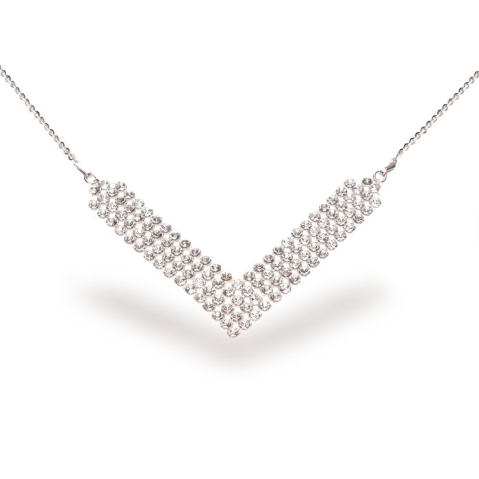 

Серебряный кулон c цепочкой SPARK Classy V-Shaped со Swarovski модели NMESHV4C