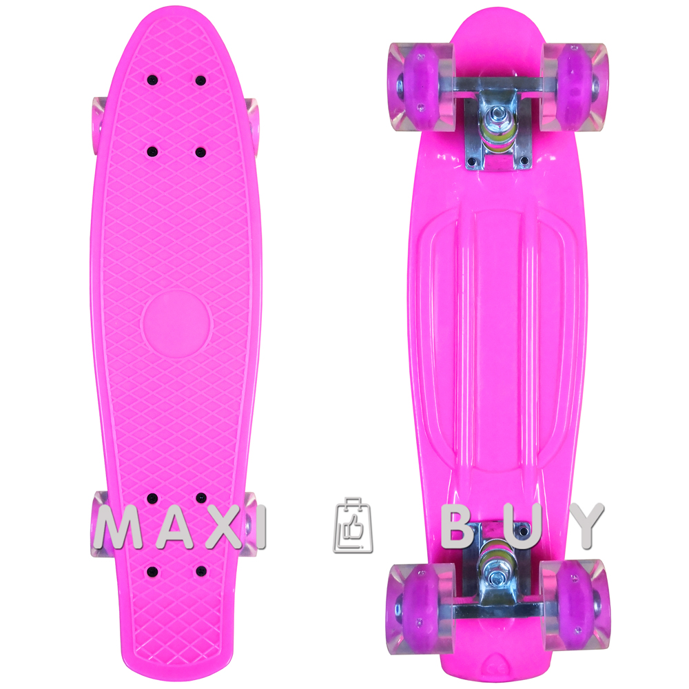 

Скейт пенни борд SkateX Penny MultiColor малиновый 22"