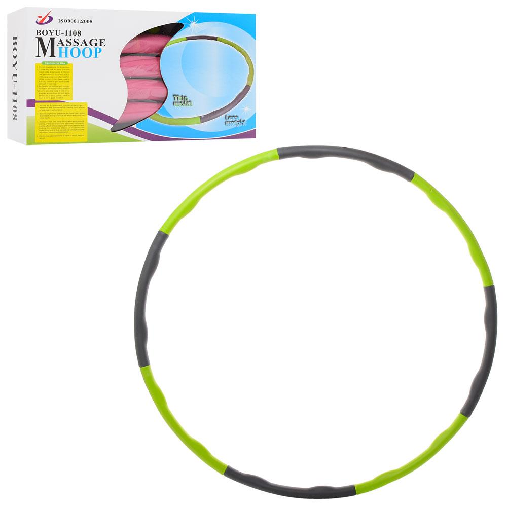 

Обруч для похудения талии мягкий хулахуп MS 2528 Зелено-черный