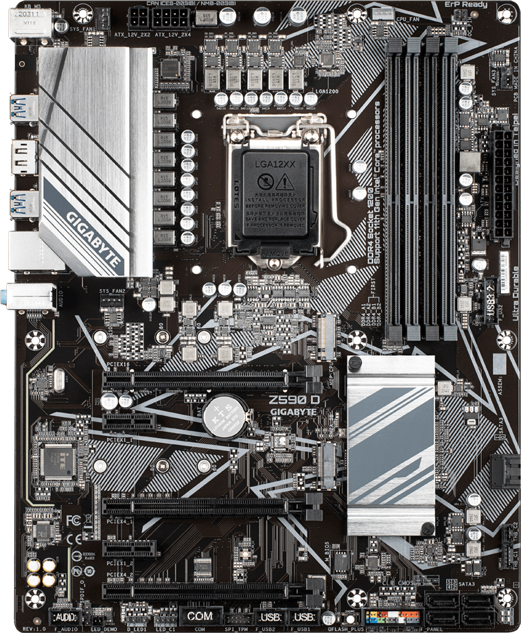 

Материнская плата Gigabyte Z590 D (s1200, Intel Z590, PCI-Ex16)