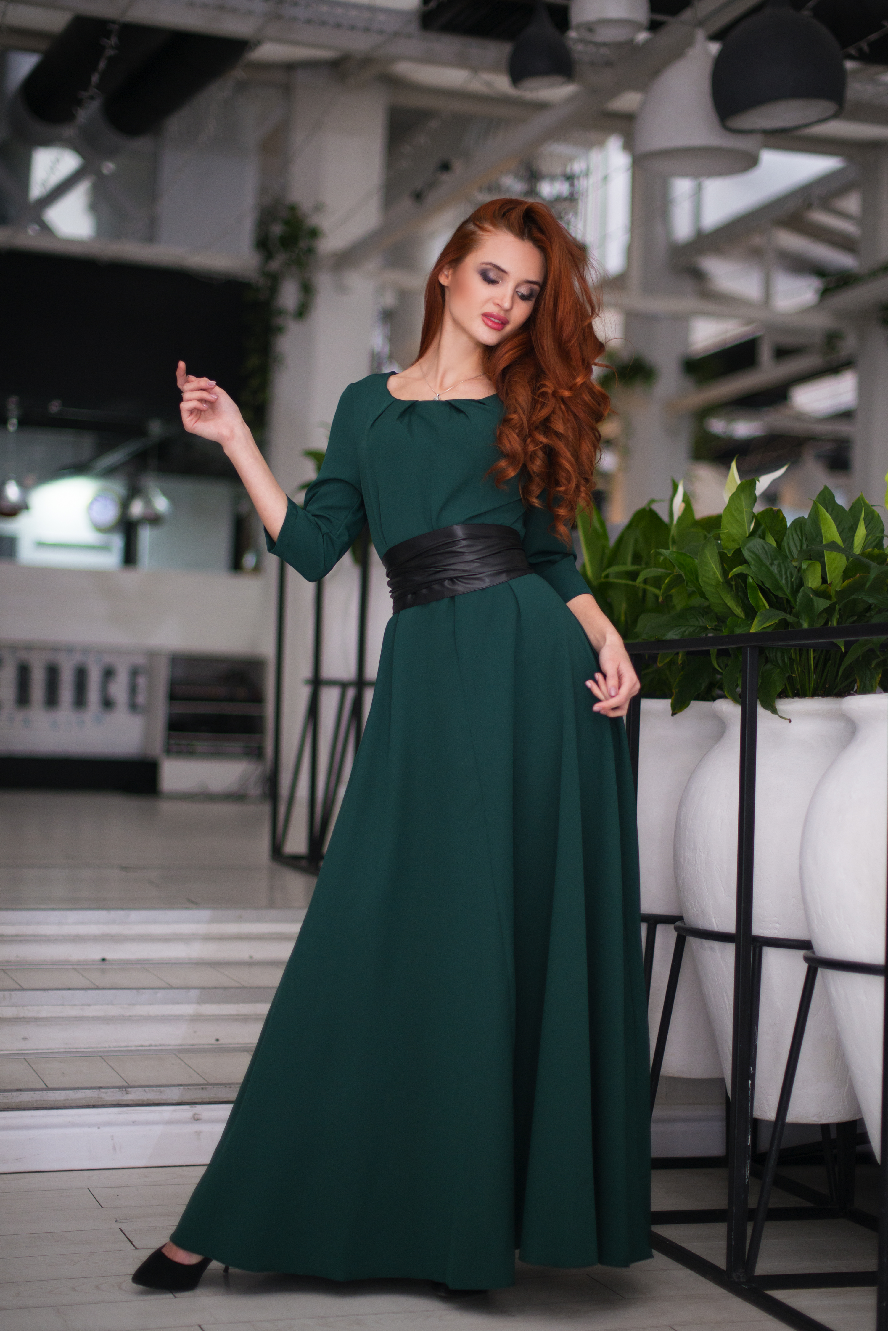 

Платье ELFBERG 324 42 Темно-зеленое