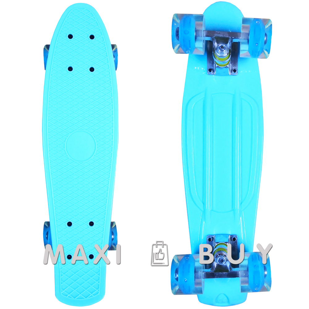 

Скейт пенни борд SkateX Penny MultiColor бирюзовый 22"