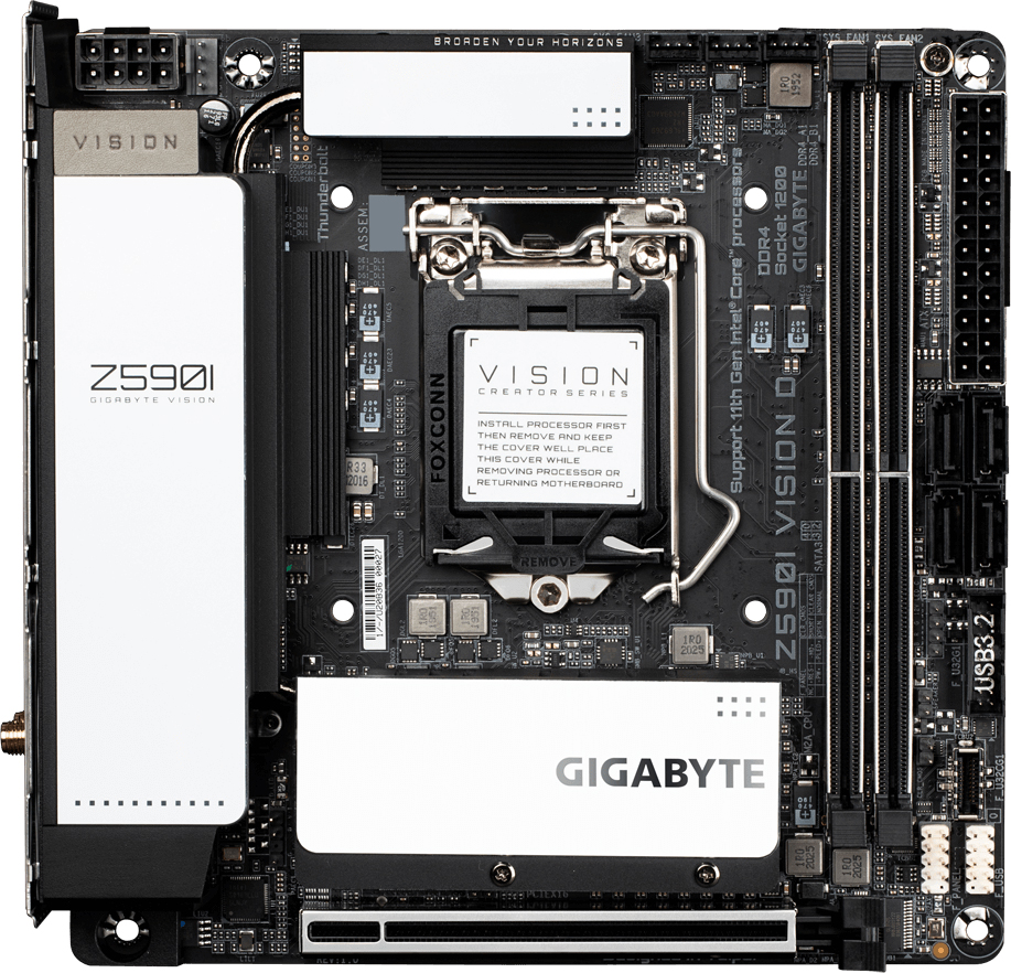 

Материнская плата Gigabyte Z590I Vision D (s1200, Intel Z590, PCI-Ex16)
