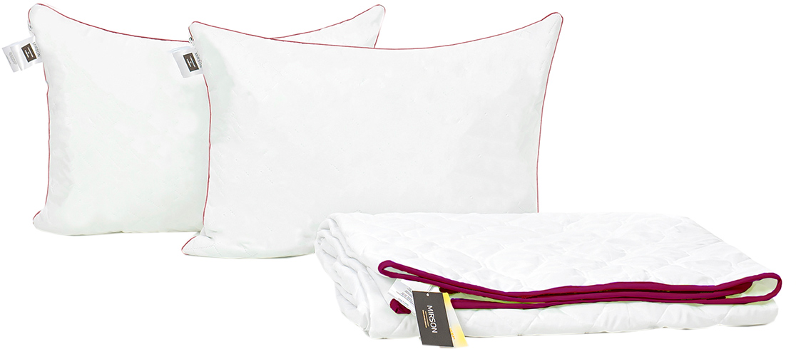 

Набор антиаллергенный MirSon Eco Silk Лето Deluxe №4072 одеяло 172х205 + 2 подушки 50х70 мягкие