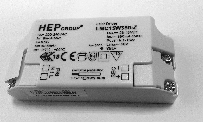 

Блок питания Mistic Hep 15W 350Ma (05420051)
