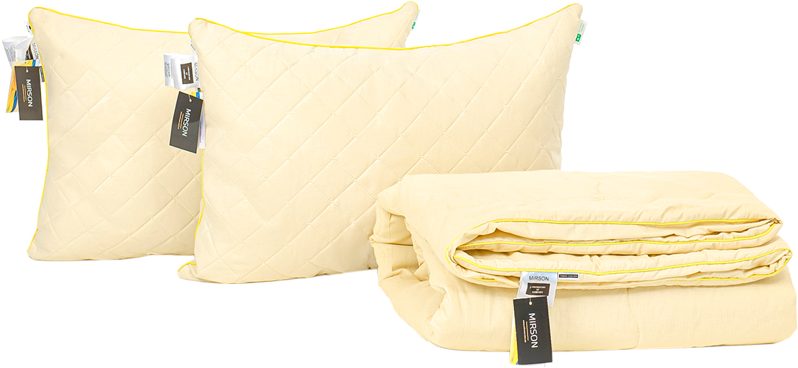 

Набор антиаллергенный MirSon Eco Silk Лето Carmela №4137 одеяло 200х220 + 2 подушки 50х70 упругие