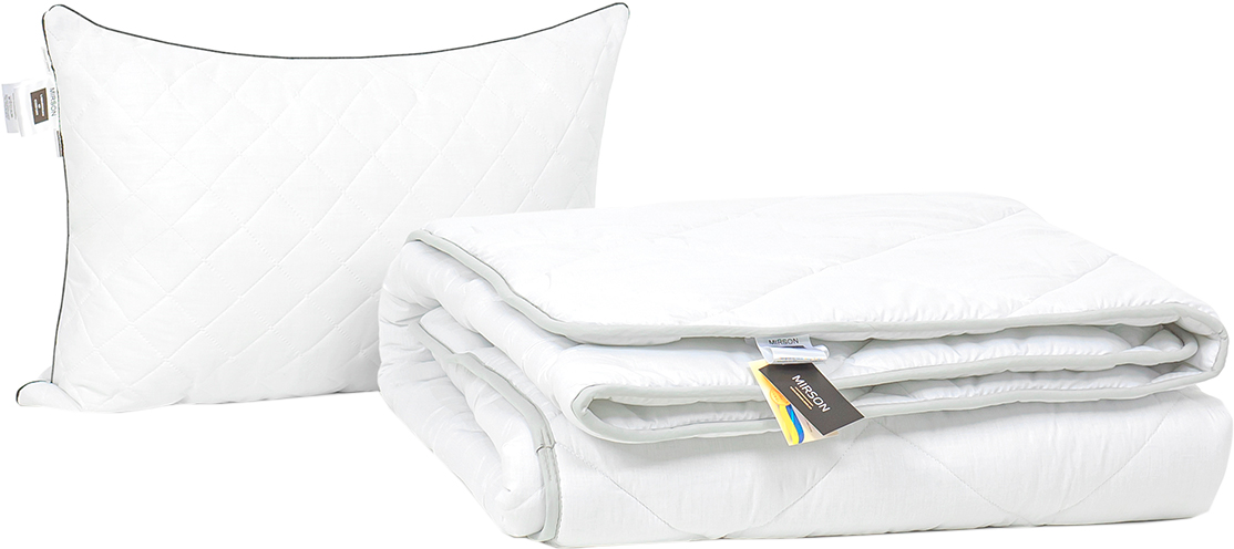 

Набор антиаллергенный MirSon Eco Silk Зима Royal Pearl №4150 одеяло 140х205 + подушка 50х70 мягкая