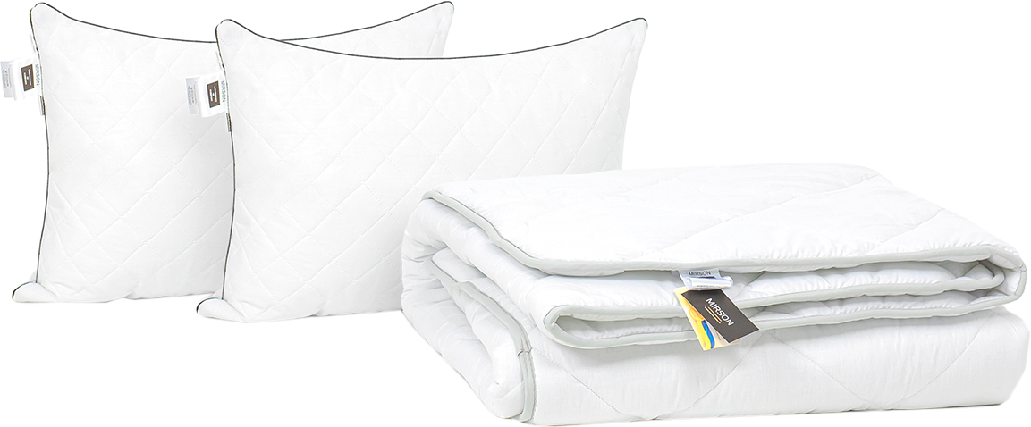 

Набор антиаллергенный MirSon Eco Silk Зима Royal Pearl №4151 одеяло 220х240 + 2 подушки 50х70 средние