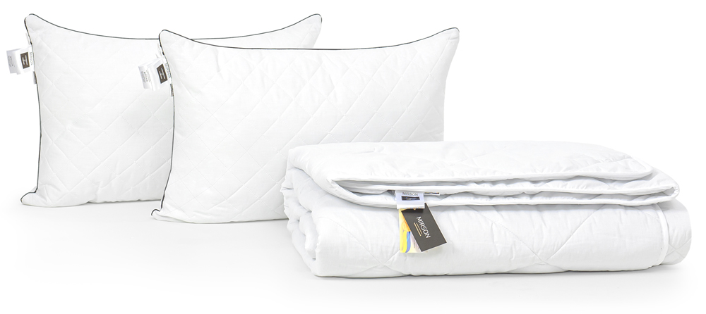 

Набор с бамбуковым волокном MirSon Bianco - Royal Pearl Деми №3312 Одеяло 172х205 + 2 подушки 50х70 упругие