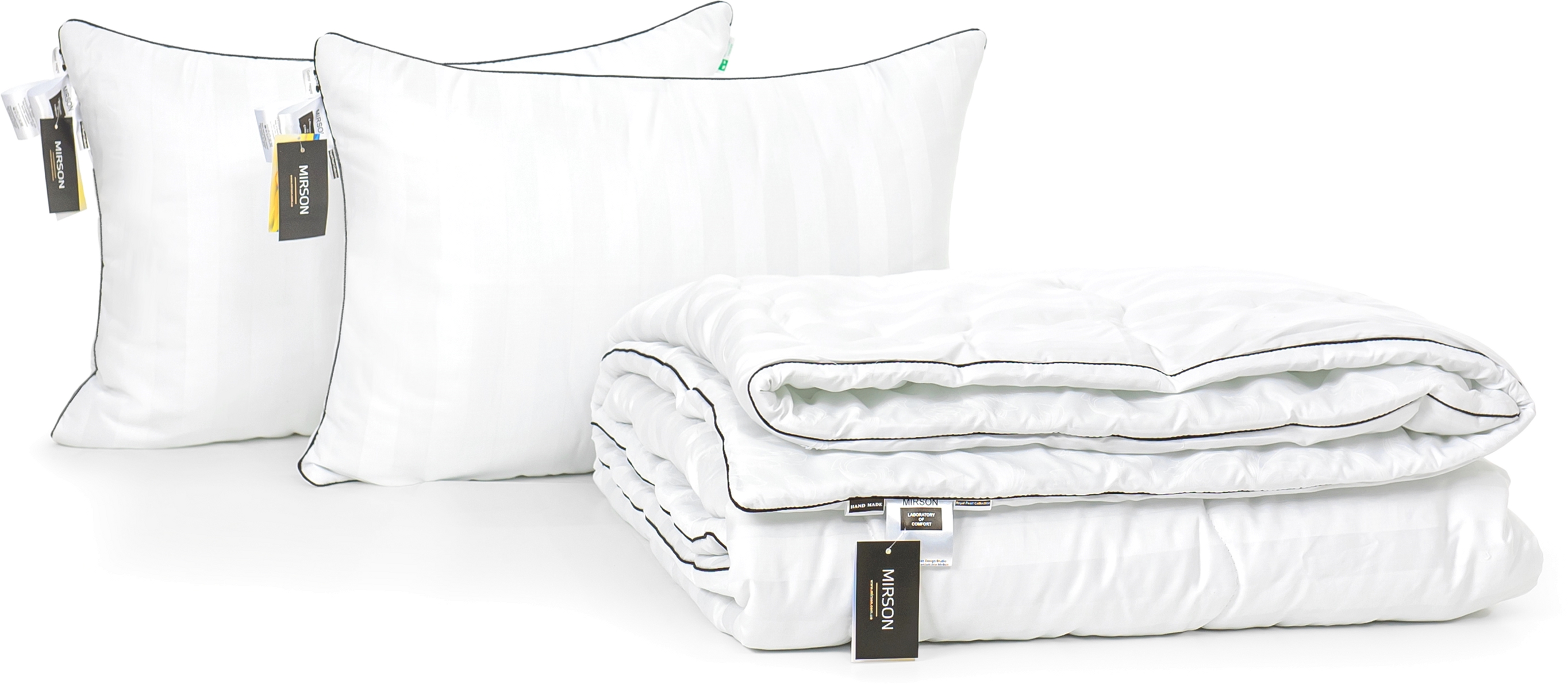 

Набор из хлопкового волокна MirSon Деми "Royal Pearl Hand Made" №3173 одеяло 200x220 см + 2 подушки 50x70 см мягкие