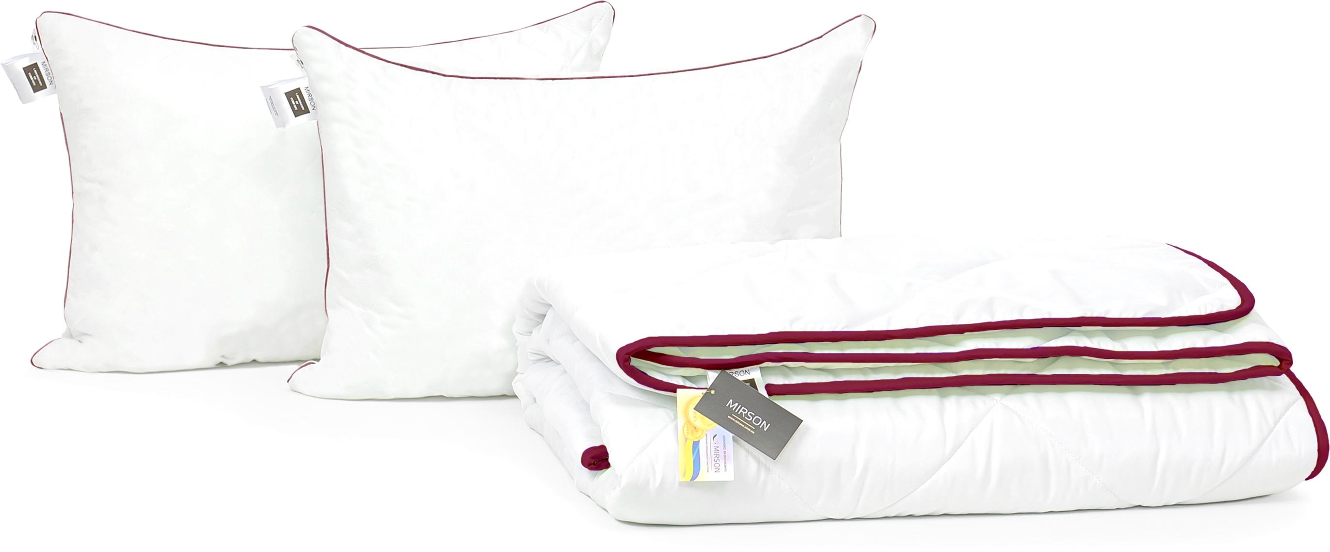 

Набор из хлопкового волокна MirSon Деми "Deluxe" №3185 одеяло 220x240 см + 2 подушки 50x70 см средние