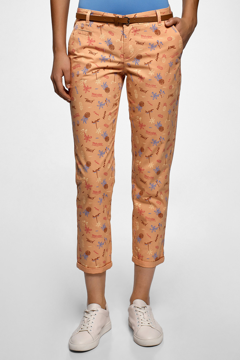 

Женские персиковые чиносы Oodji 36-170 11706193B/42841/4380O