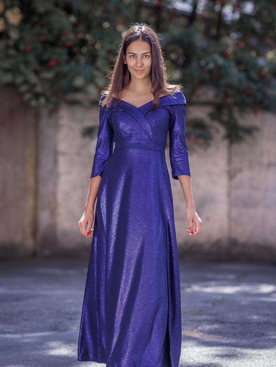 

Вечерне нарядное платье большого размера FashionYouWant M/L синий 43425304