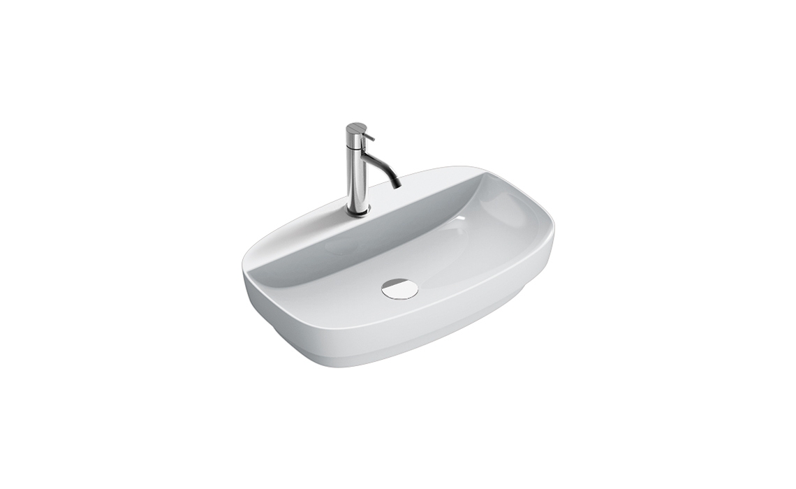 

Умывальник Catalano Green Lux 165GRLXN00 настольный или полувстраеваемый с 1 отверстием 65х42 см Белый (2700000016)