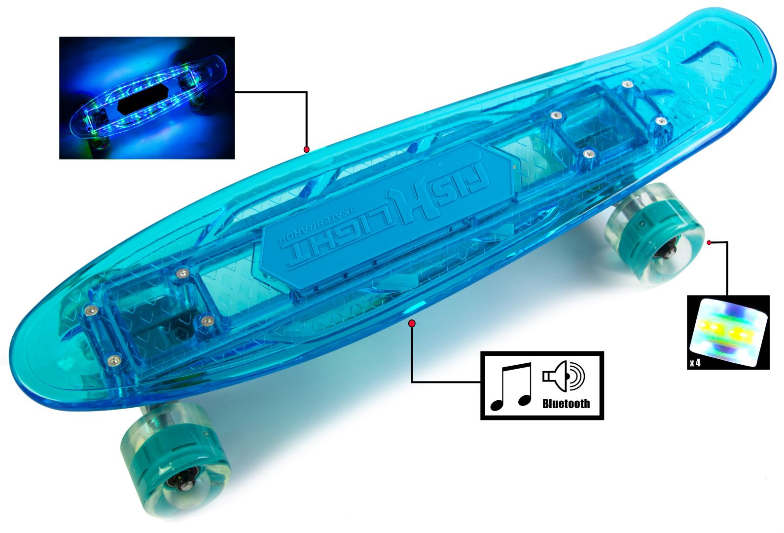 

Penny "Fish Skateboard Original" Музыкальная и светящаяся дека!