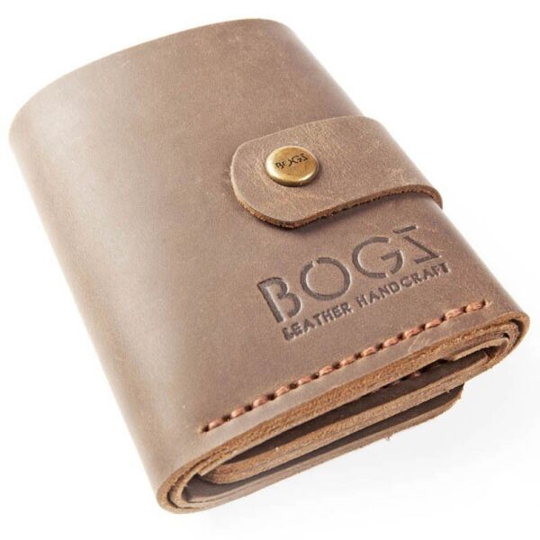 

Мужское портмоне ручной работы из кожи BOGZ Roll CH Brown P18M7S3