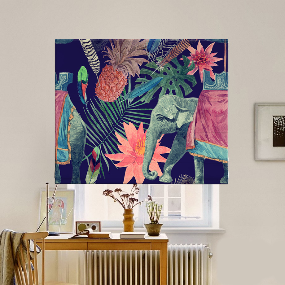 

Римская штора система Classic InHt Фотопечать Джунгли 15-047 Блэкаут 220х170 см