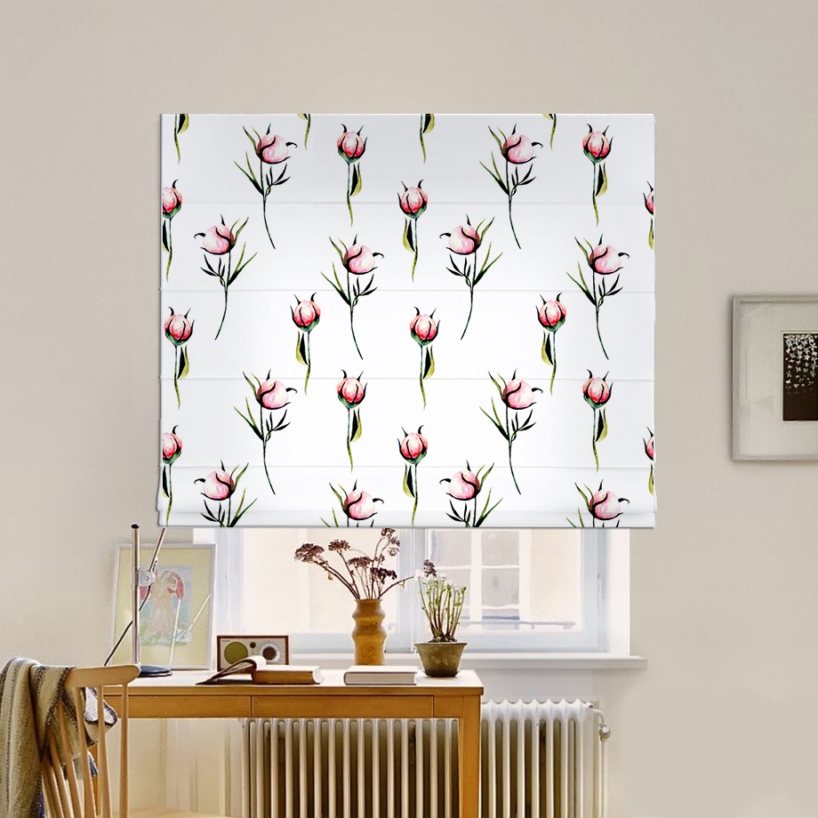 

Римская штора система Classic InHt Фотопечать Цветы 15-030 Блэкаут 80х170 см