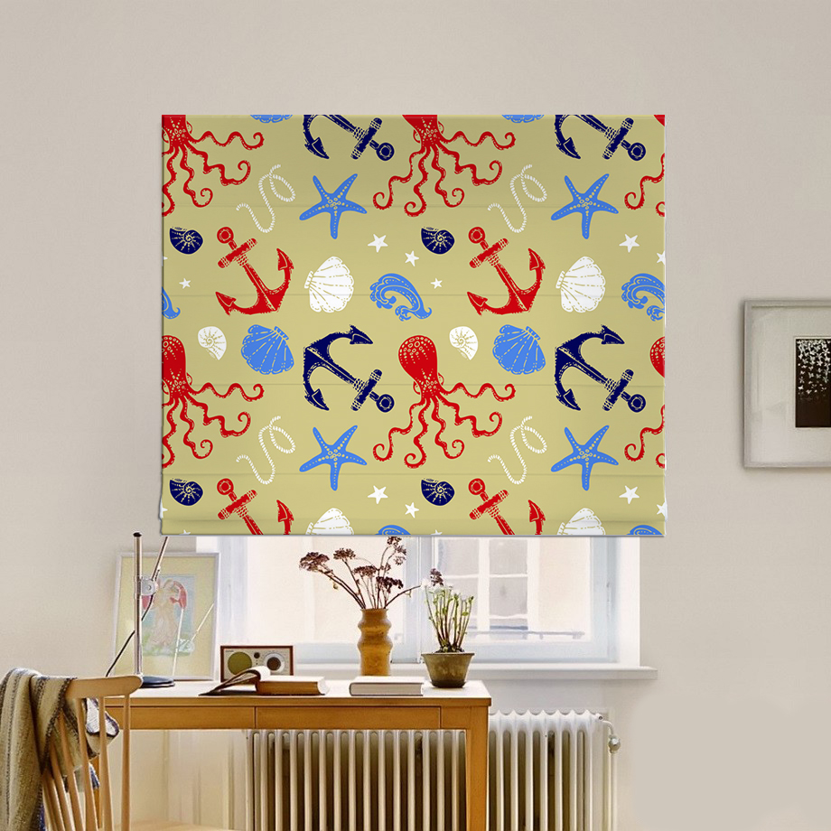 

Римская штора система Classic InHt Фотопечать Морская тема 15-083 Блэкаут 160х170 см