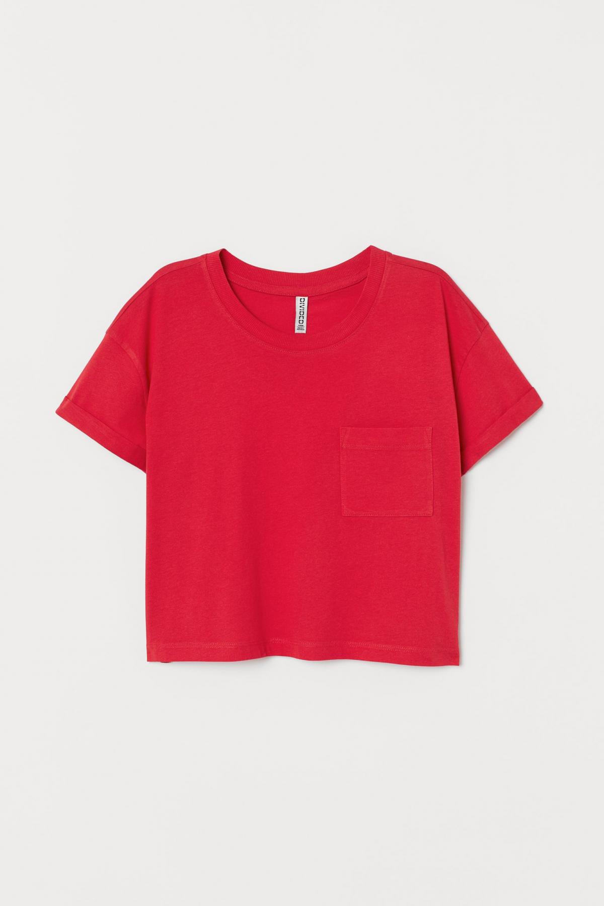 

Укороченная футболка H&M s Красная