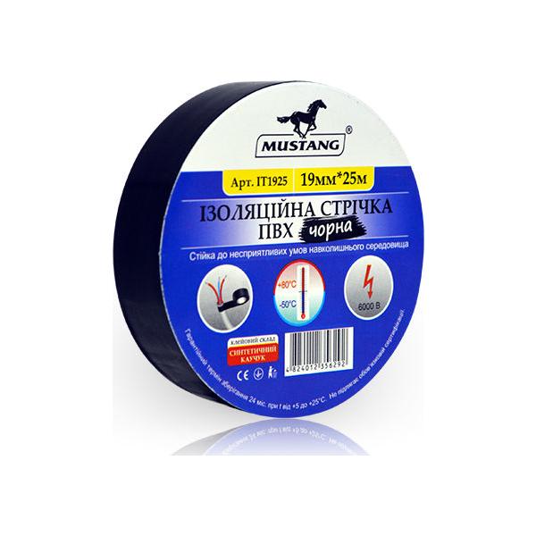 

Лента изоляционная Mustang 25 м x 19 x 0.15 мм черная (IT1925Ч) (5 шт.)