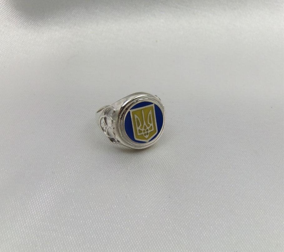 

Печатка Герб Украины с эмалью Maxi Silver 5542 SE, размер 17