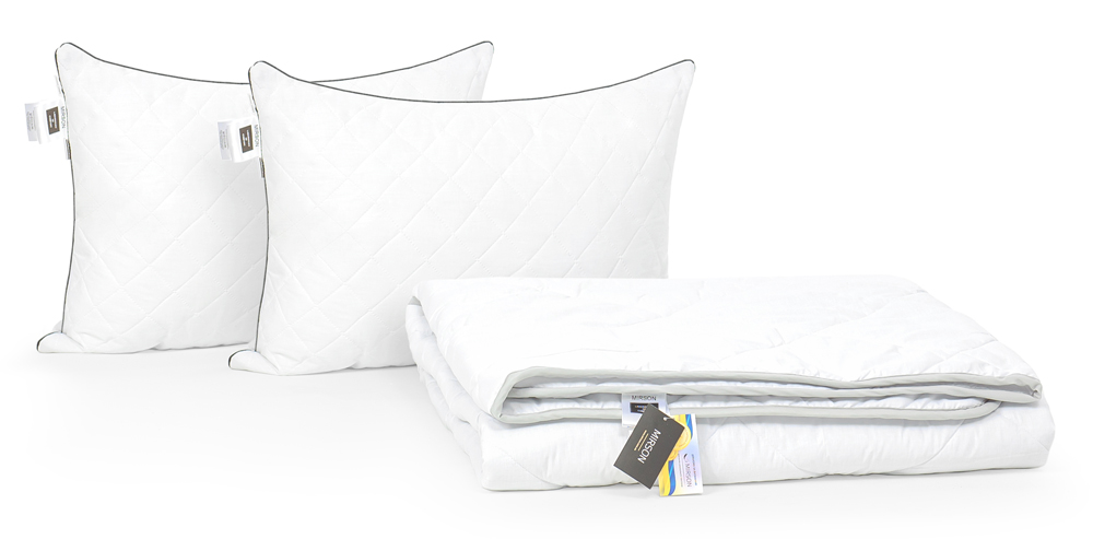 

Набор с шелковым волокном MirSon Деми Royal Pearl №3594 Одеяло 220х240 + 2 подушки 50x70 упругие