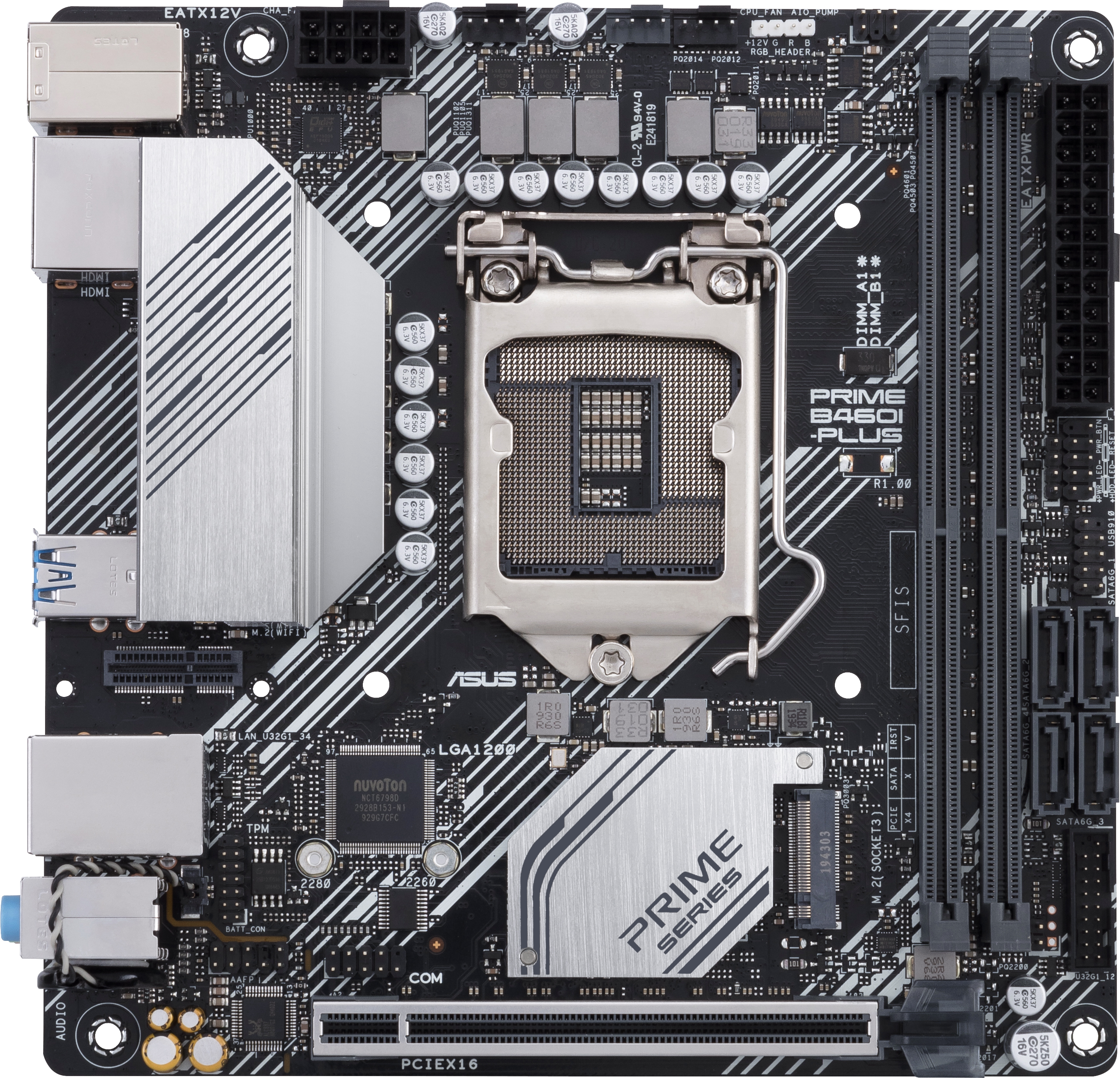 

Материнская плата Asus Prime B460I-Plus (s1200, Intel B460, PCI-Ex16)