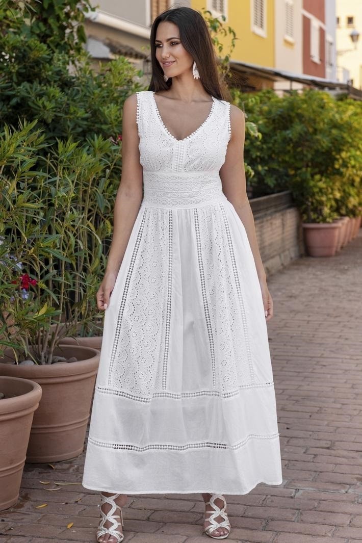 

Белое хлопковое платье сарафан Cotton XL белый 43396225