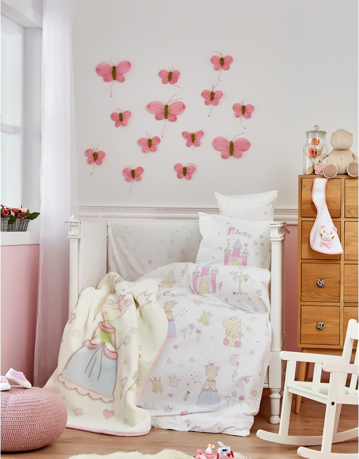 

Детский плед в кроватку Karaca Home Princes 2018-1 100х120 Розовый (svt-2000022245999)