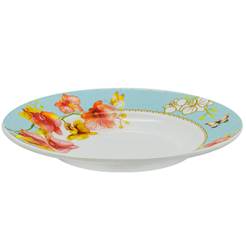 

Набор круглых суповых тарелок Stenson Орхидея Голд 22.9 см 6 шт (MS-2396-7976)