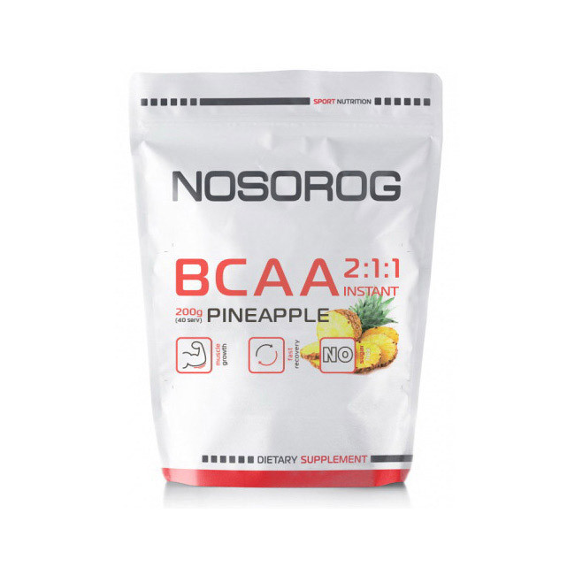 

Аминокислота Бцаа Носорог / Nosorog Nutrition BCAA 2:1:1 Instant 200 г ананас