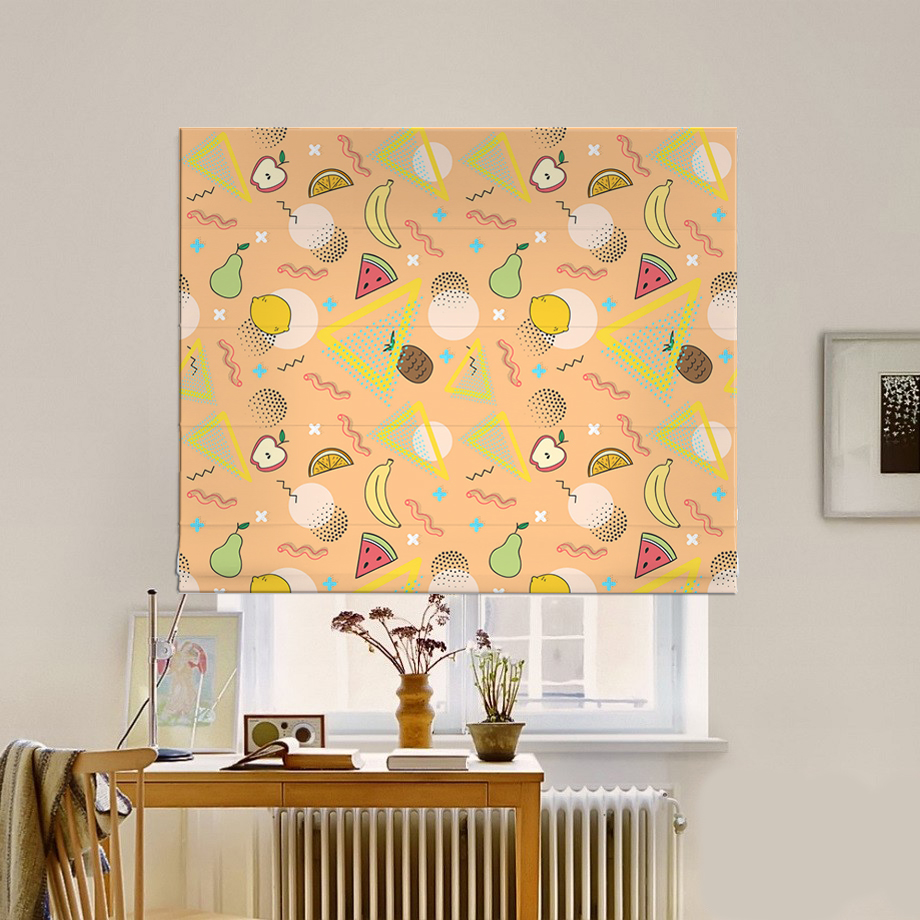 

Римская штора система Classic InHt Фотопечать Фрукты 15-082 Джуси Велюр 250х170 см