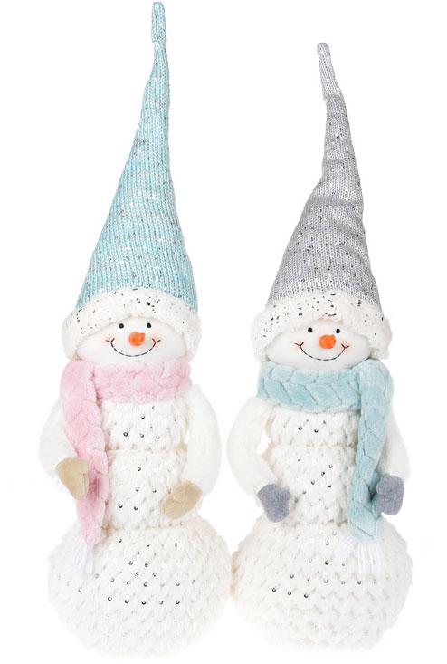 

Мягкая новогодняя фигура-игрушка "Снеговик", 2 вида, набор 2 шт (822285)