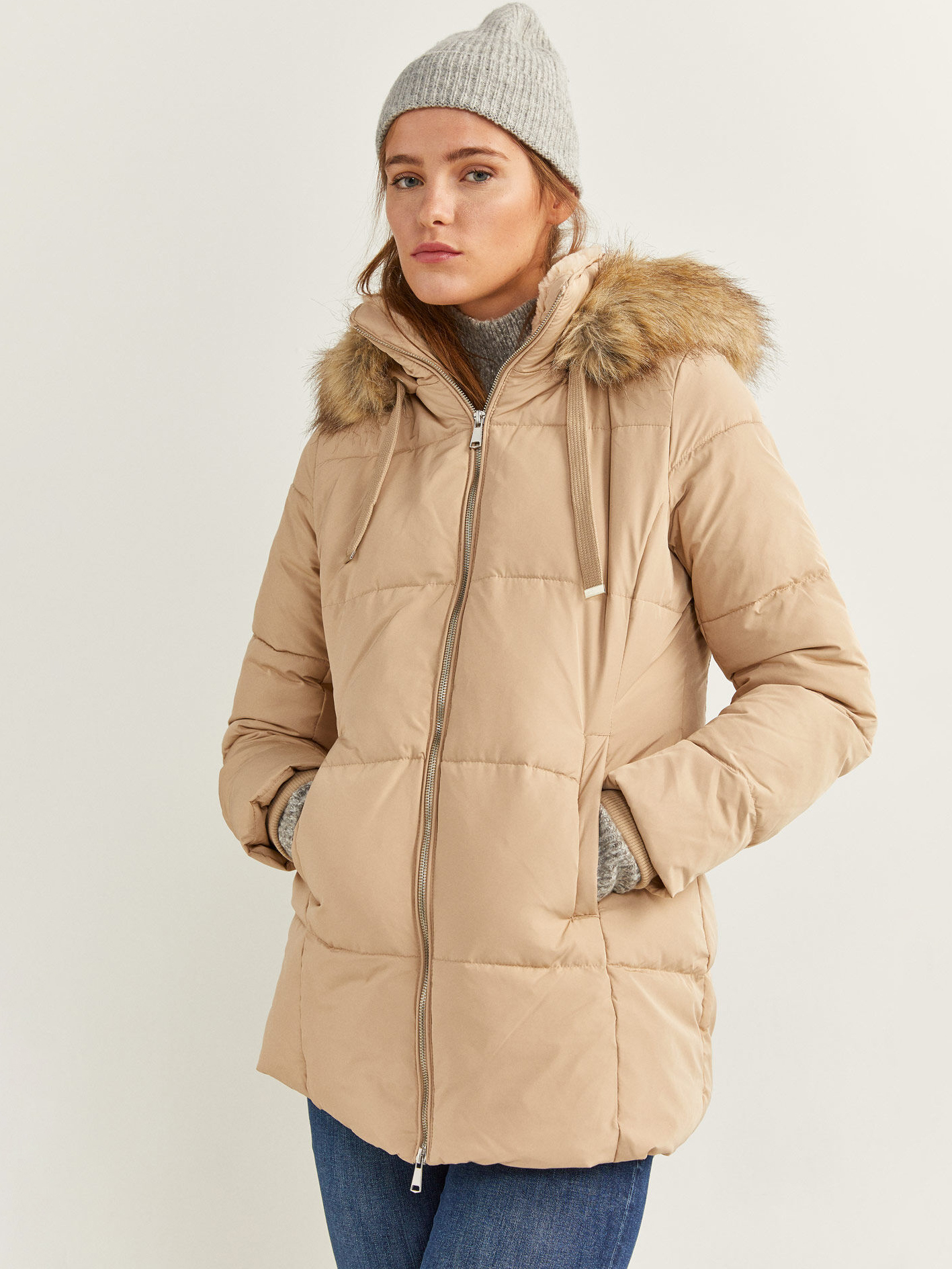 

Пуховик Springfield 8278695-50 L Бежевый