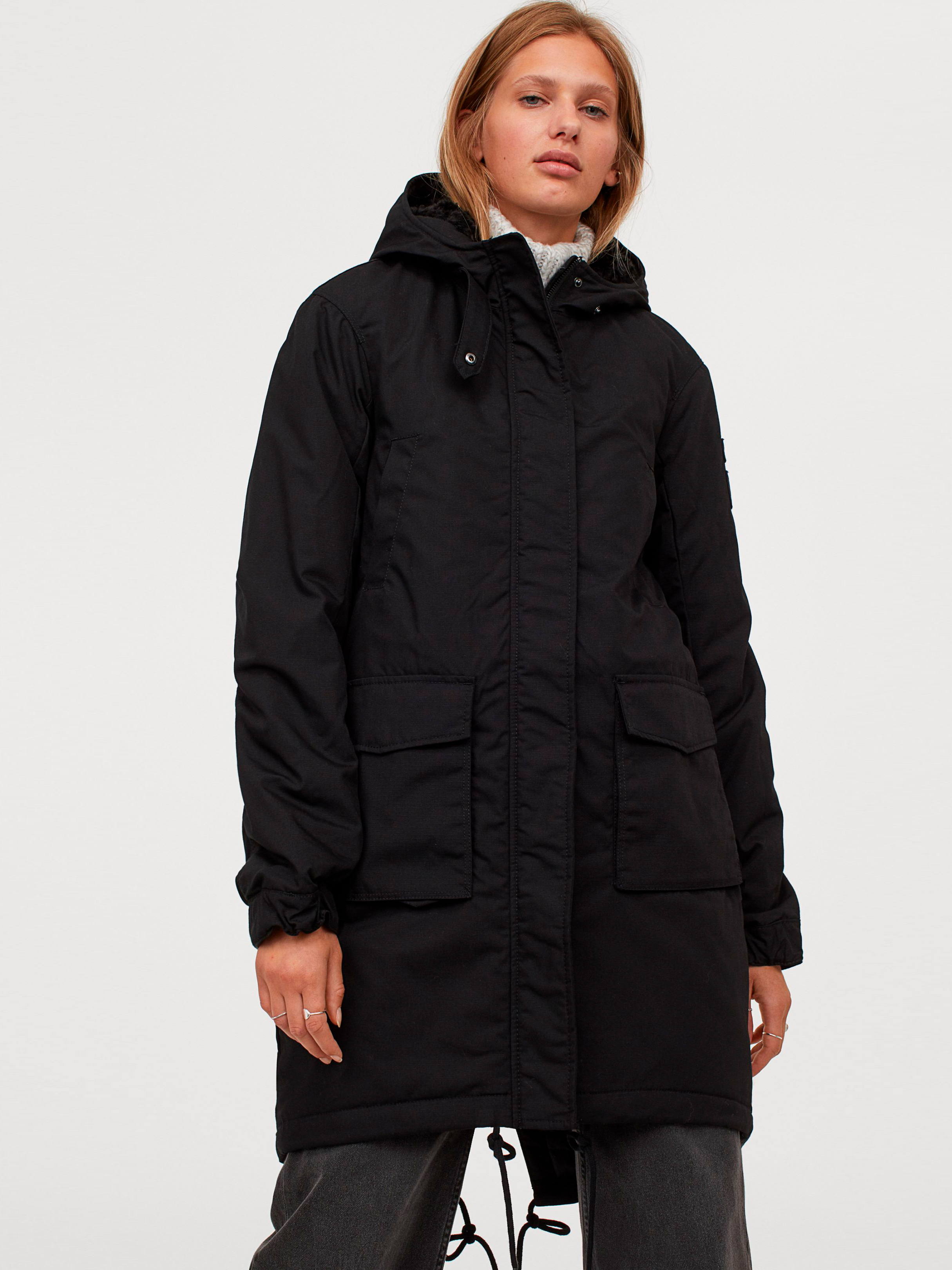 

Парка H&M 5350350  Черный, Парка H&M 5350350 38 Черный