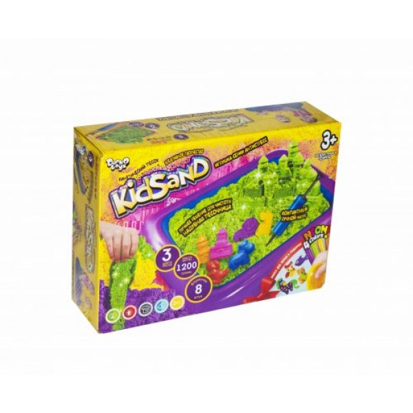 

Кинетический песок "KidSand" (1200 г) с песочницей (рус) KS-02-02