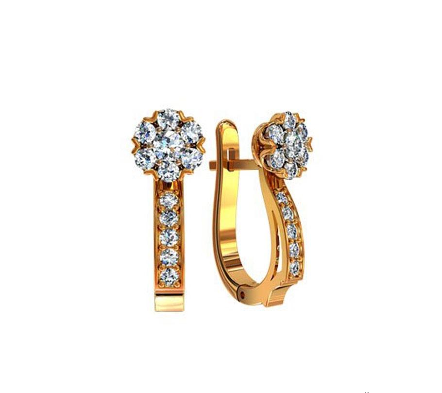 

Сережки с камнями Maxi Silver 7808