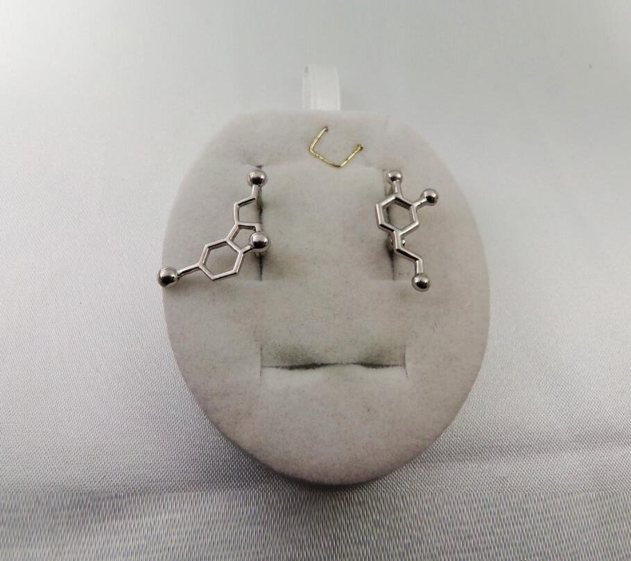 

Серьги дофамин и серотонин Maxi Silver 5174