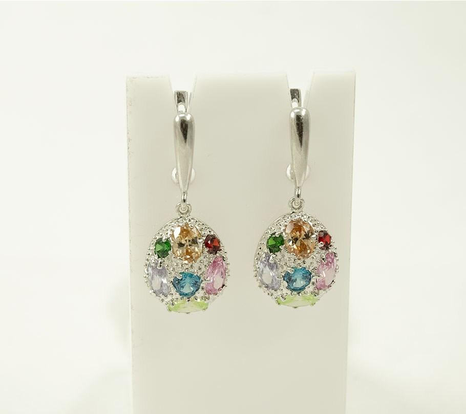 

Серьги с цветными фианитами Maxi Silver 8622