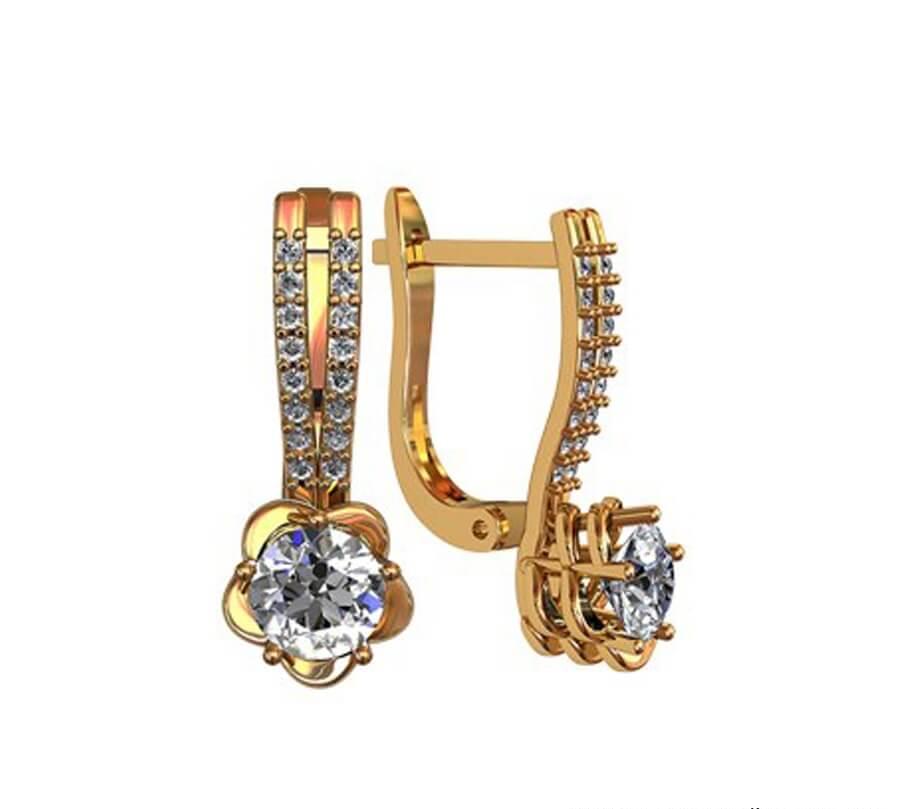

Сережки цветочек Maxi Silver 7647