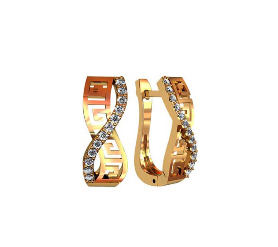 

Сережки с фианитами Maxi Silver 8229