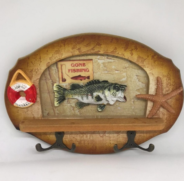 

Ключница Морская с крючками 23х16см
