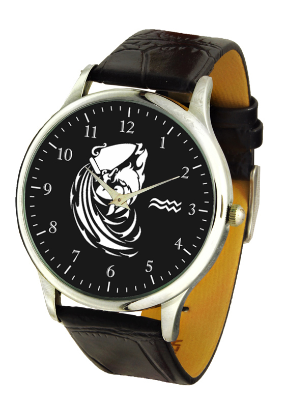 

Мужские наручные часы знак Зодиака Водолей (Men 65 silver)