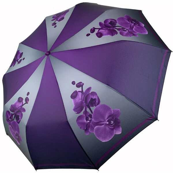 

Зонт женский автомат Flagman fa5105 с цветами Орхидеи складной 10 спиц антиветер купол 102 см Фиолетовый
